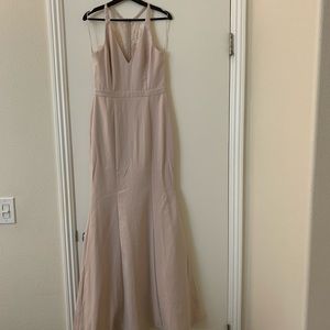 Mermaid Evening Gown in Rose Nude Color